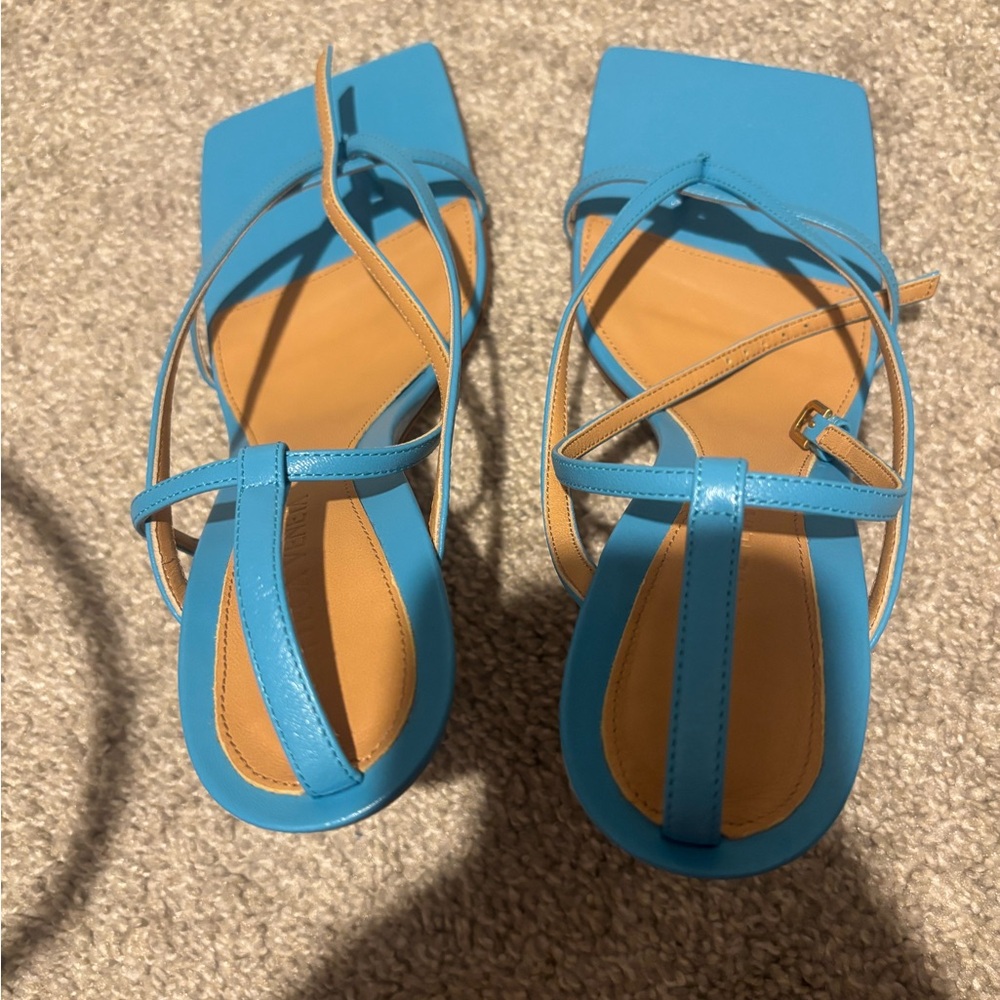 Bottega  Veneta Blue Strappy Sandals